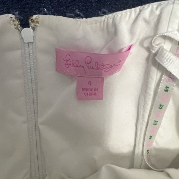 Lilly Pulitzer Dress Betsey Strapless Dress Starfruit Basketweave Womens 4 - Picture 3 of 4